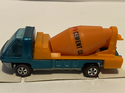 Vintage Hot Wheels Aqua Red Lines Heavy Haulers Cement Mixer Pack Pulled NM