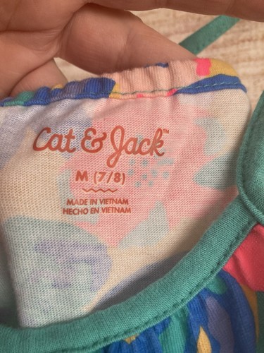 Cat & Jack tropical romper-Girls 7/8 - Picture 2 of 5