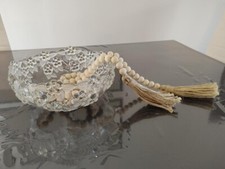 Wood Bead Garland with tassels -Large- 58 inches long