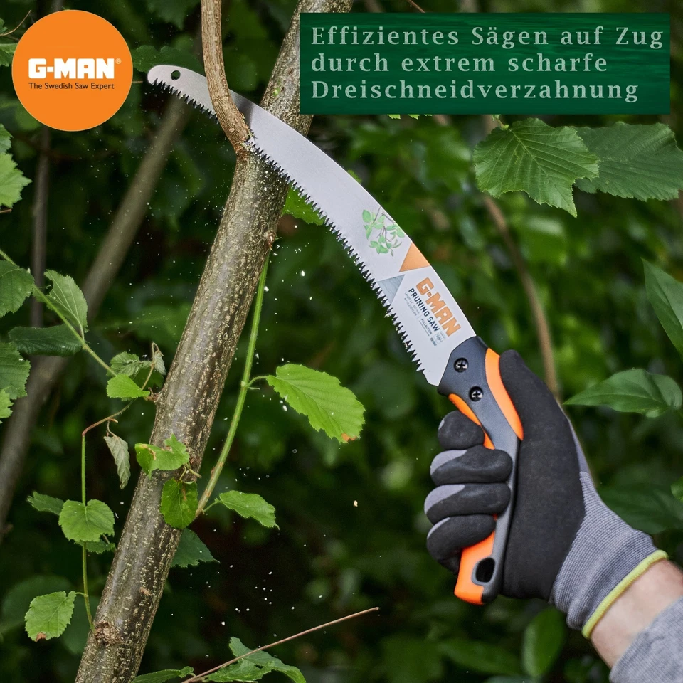 Astsäge gebogene Handsäge im Holster G-MAN Profi Säge für Holz made in Sweden - Bild 2 von 4