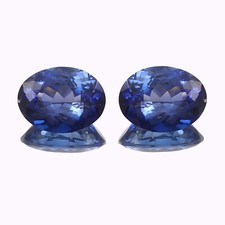 AAA Natural Ceylon Blue Sapphire Oval Cut Loose Gemstone Matching Pair 18x14 MM
