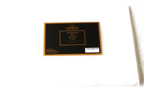 Essencea PVC Printed Placemat, White, Pack of 6, 12" X 18'.