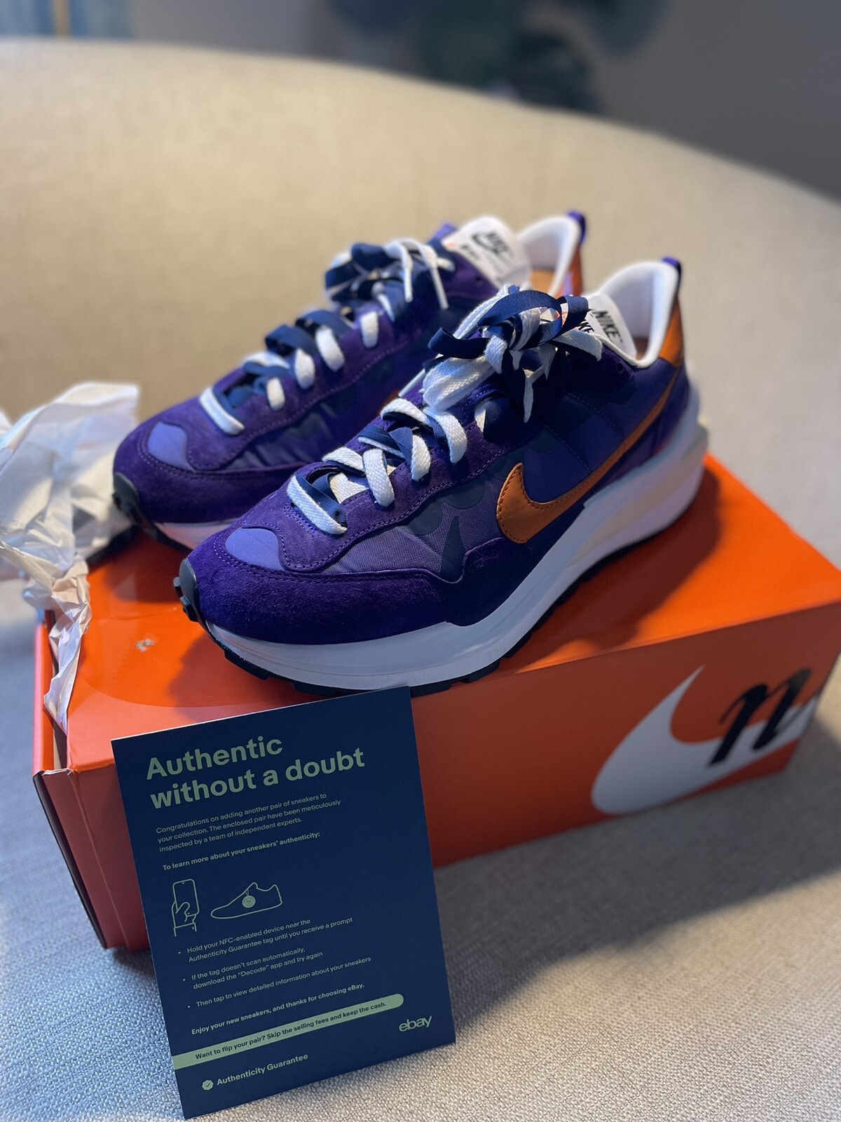 SACAI X NIKE Taglia 11 5 Nike VaporWaffle x Sacai iris scuro