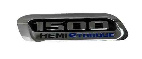 2020-2024 RAM 1500 Mopar OEM 1500 HEMI eTORQUE Hood Emblem Bezel Pair LH & RH - Picture 5 of 9