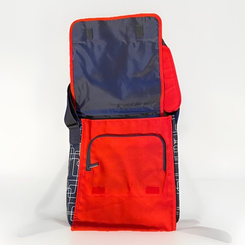 IKEA Laptop Case Shoulder Bag Red Geometric Design 14 X 12 X 4 Portfolio Bag - Afbeelding 7 van 17