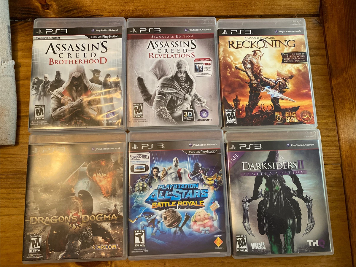 6 GAME PACK! ASSASSIN'S CREED PS3 LOT! All manuals & inserts