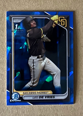 2024 1st Bowman Chrome Sapphire #BCP-179 Leo De Vries (Padres) #2 MLB Prospect