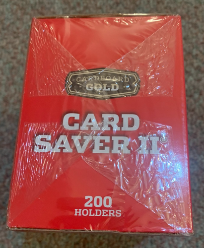 (200) Cardboard Gold Card Saver 2 Holder Semi Rigid Sleeves - Picture 2 of 2