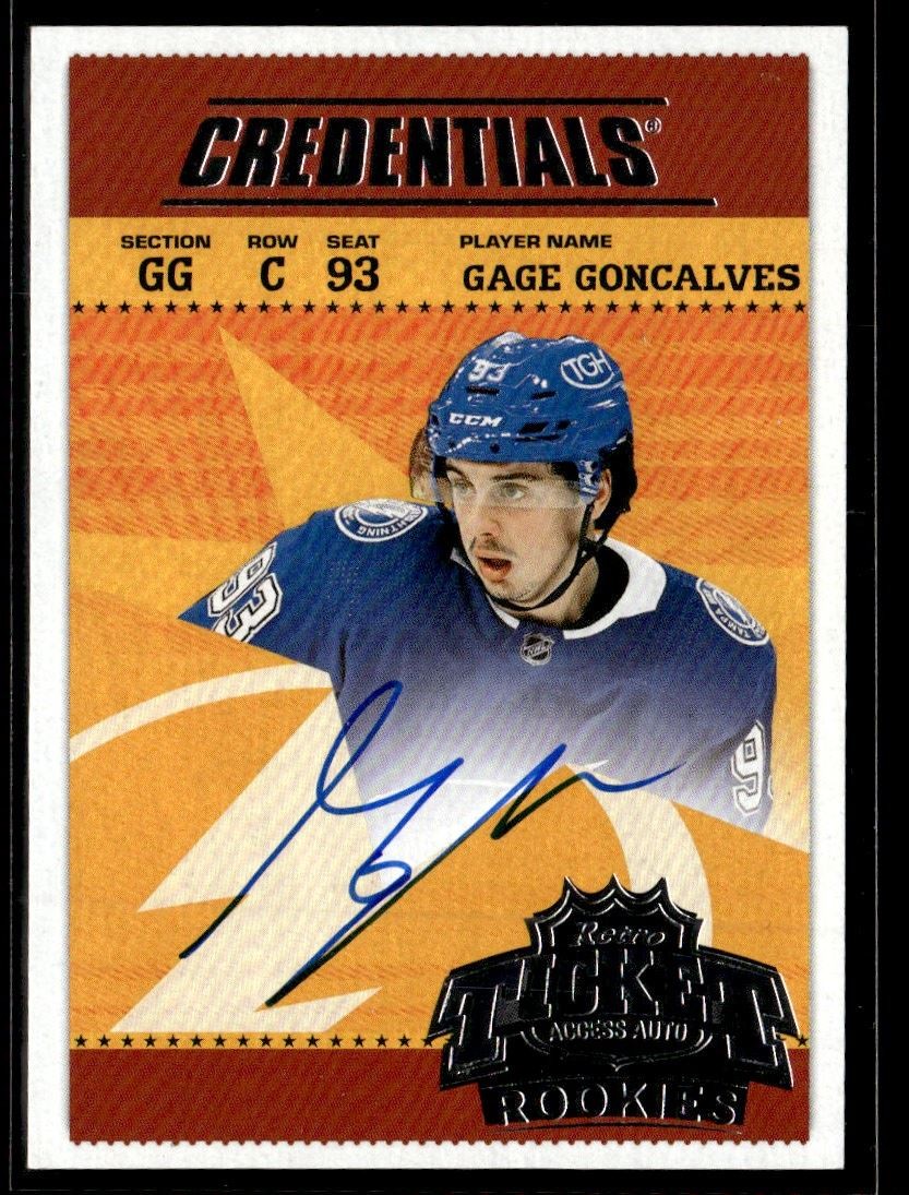 2024-25 Upper Deck Credentials Retro Ticket Access Auto Rookie