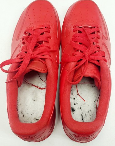 Nike Air Force 1 ‘07 LV8 1 Men's Size 11.5 TRIPLE RED CW6999-600 No insoles EXC - Picture 8 of 9
