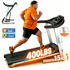 Foldable Treadmill with Auto Incline HeavyDuty Treadmill 400lb Capacity for Home
