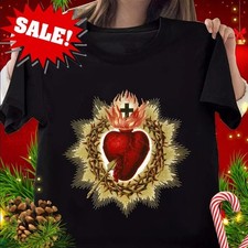 2025/art Sacred Heart of Jesus Art Christ Vintage Gift T-Shirt