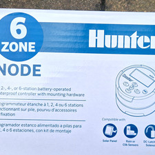 Hunter NODE-600 Bew&auml;sserungscomputer 6 Zonen Batterie 3 Programme