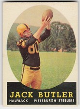 1958 Topps #76 Jack Butler FOOTBALL Pittsburgh Steelers