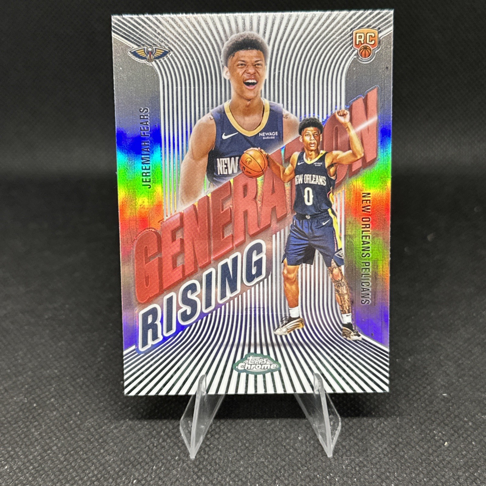 2025 Topps Chrome Jeremiah Fears Generation Rising Refractor #GR-7 Pelicans