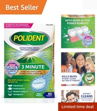 3 Minute Antibacterial Dental Appliance Cleanser Tablets, Retainer Cleaner Ta...