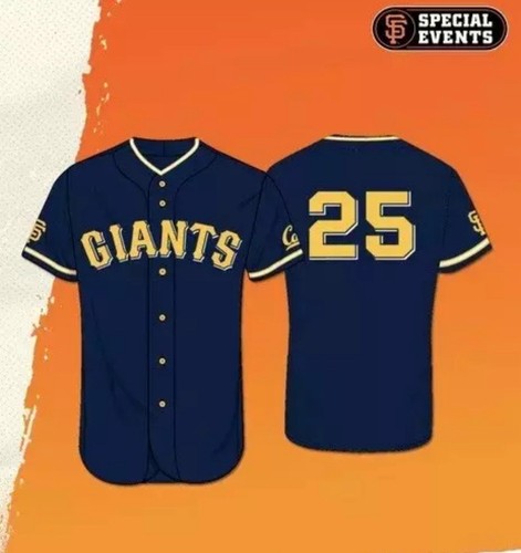 San Francisco SF Giants 2025 UC Berkeley CAL Special Event Jersey SGA 4/25 sz M