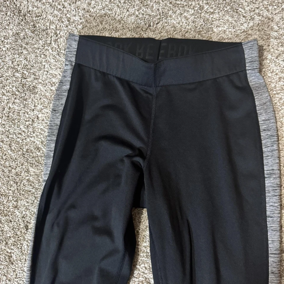 Pantalones Reebok Mujer Pequeños Negros Gris Entrenamiento Atlético Leggings Cremallera Tobillos Foto 3 de 4