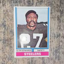 Topps 1974 Glen Edwards #169 Rookie Base Set Pittsburgh Steelers NFL Card. rookie card picture