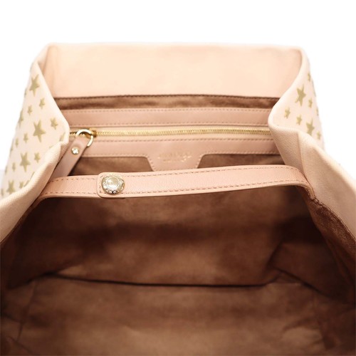 JIMMY CHOO Sophia bag canvas pink beige tote SOFIA 23k359-1 Used - Picture 6 of 10
