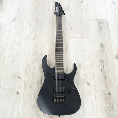 Ibanez RGIXL7BKF RG Iron Label Guitar, Ebony Fretboard, Black Flat
