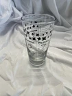 VINTAGE Federal Cocktail Drink Recipe Glass with 5 Recipes Black Print - 6” tall