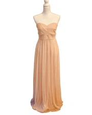 By Malina Strapless Silk Cocktail Balletcore Romantic Homecoming Dress Gown Pink
