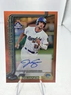 2025 TOPPS PRO DEBUT JAC CAGLIANONE “ORANGE FOIL” RC AUTO # 21/25