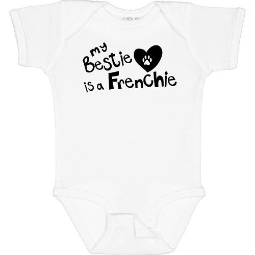 Inktastic Bestie Frenchie Baby Body Liebhaber Französische Bulldogge Hund Haustier Einteiler - Bild 1 von 9
