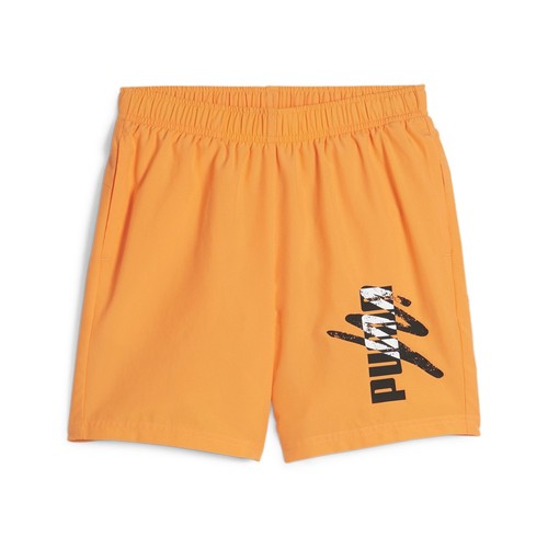 PUMA Ess+ Logo Lab Woven 5 Inch Shorts Youth Boys Orange Casual Athletic Bottoms