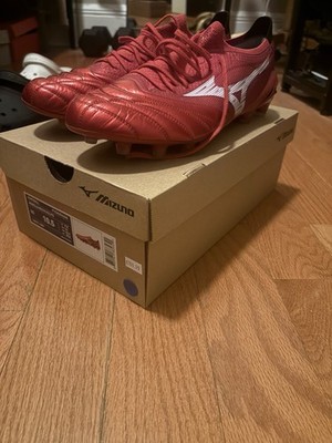 Mizuno Morelia Neo 4 Elite Red Leather Football Cleats Boots US10