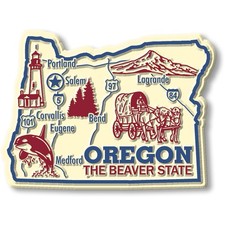 Oregon Giant State Magnet by Classic Magnets, 3.5" x 2.6"