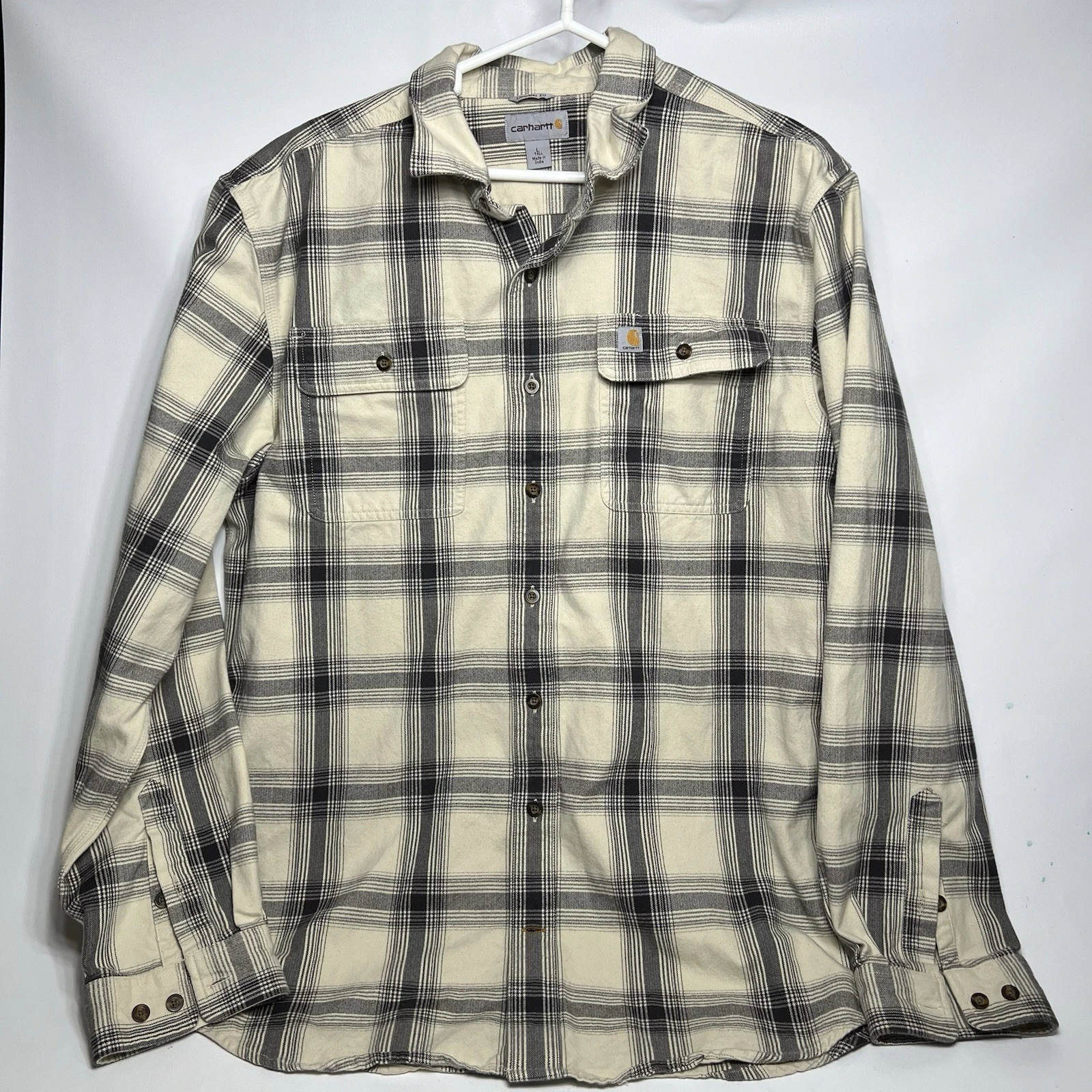 Carhartt Flannel Mens Large Shirt long Sleeve Button Up Workwear Plaid
Opens in a new window or tab