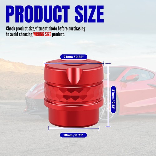 For Corvette C8 E-Ray Z06 Stingray 20+ Red Aluminum High-end Volume Control Knob - Picture 5 of 10