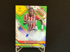 2024-25 Topps Finest UEFA Johan Bakayoko PSV Auto NEON GREEN WAVE #/99 Autograph