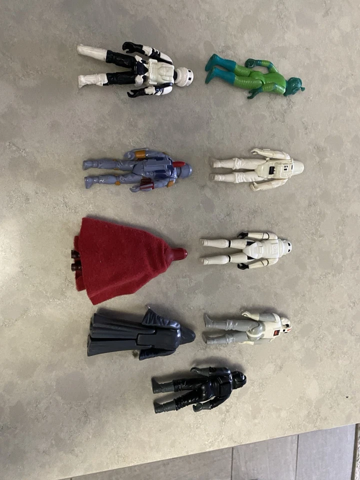 Винтажные фигурки из Star Wars с желтым световым мечом Люка - Изображение 2 из 2