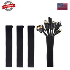4 Pack Cable Management Sleeve, 19-20 Inches Cord Organizer System with Zippe...