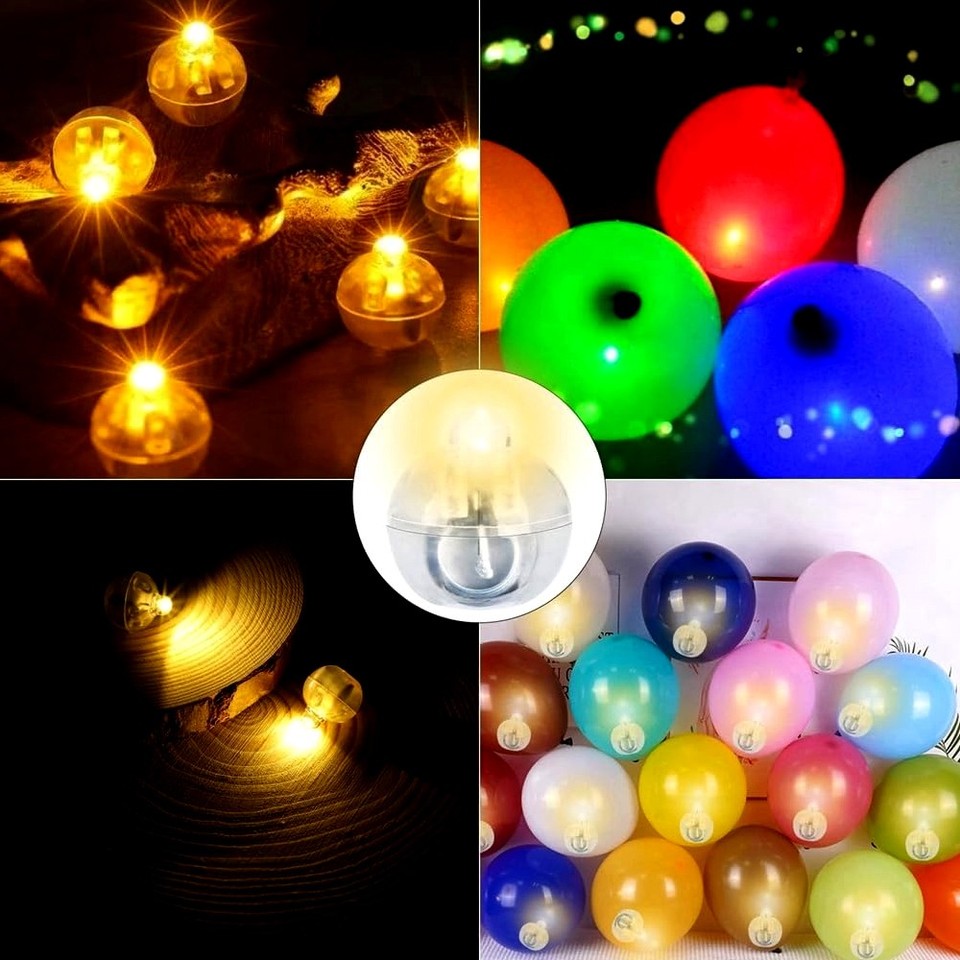 Balloon Lights Mini LED Light 100pcs Warm White for Balloons Wedding ...