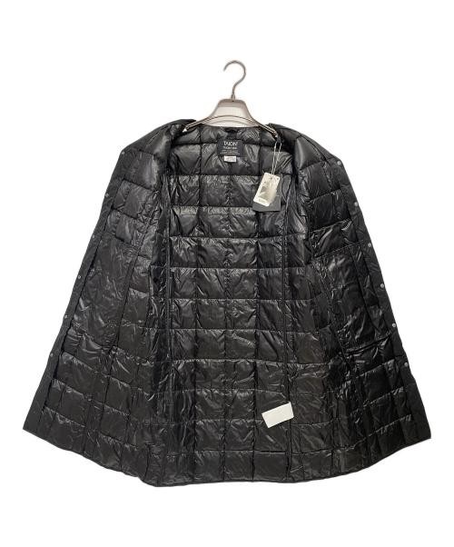 TAION Basic V-neck Button Long Down Jacket Black … - image 4