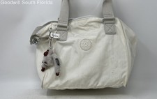 Kipling Womens White Charm Inner Pocket Adjustable Crossbody Strap Shoulder Bag