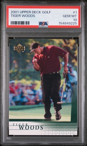 2001 Upper Deck Tiger Woods Rookie #1 PSA 10
