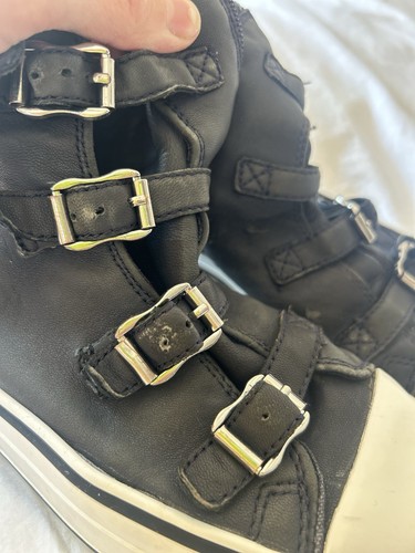 Ash Platform Black Buckle Trainers - Picture 2 of 6