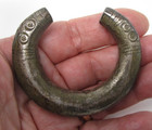 Antique African Niger Baoulé Dogon Bronze Manilla Currency Small Bracelet Cuff