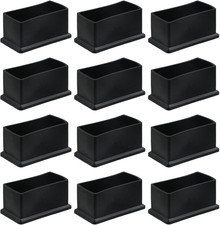 12 PCS 2" X 1" Rubber Furniture Feet Cover, Table Chair Leg Cover, Hardwood Floo