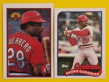 Pedro Guerrero 1989 Topps Card #780 & 1989 Bowman Card #440 St. Louis Cardinals