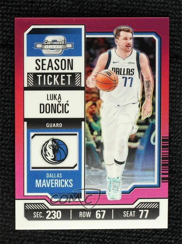 2023 Panini Contenders Optic Season Ticket Pink Prizm 70/75 Luka Doncic #43 0g4t