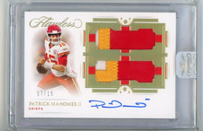 Patrick Mahomes II 2021 Panini Flawless Gold Dual Patch Auto /15 #DPA-PMA