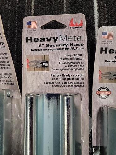 Fenix Heavy Metal 4", 6", Hasp And Locking Jamb Security Hasp. Lot Of Four - Picture 3 of 7
