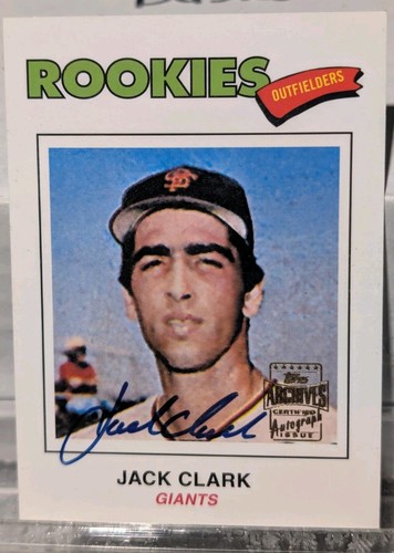 2001 Topps Archives Jack Clark 1977 Rookie Auto #488 Giants Autograph