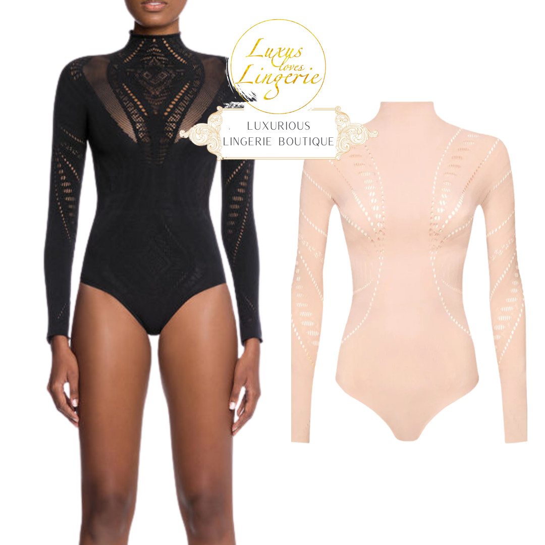 AJOURE Net Body By Wolford X Alberta Feretti M Medium Black Netz Silhouette